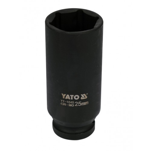 Головка торцевая ударная глубокая 1/2",6-гранная,25мм, длина 78мм. YATO YT-1045