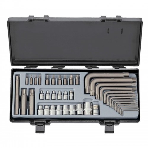 Набор бит, ключей и головок Е-профиль (Torx) 1/4, 3/8 и 1/2" 41 пр. 4411 FORCE