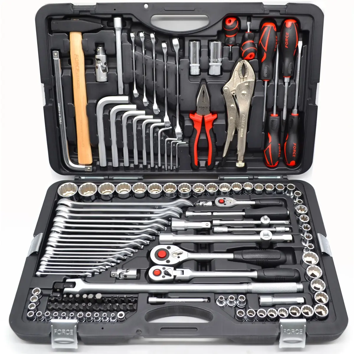 Набор инструмента 142 пр. 1/4, 3/8, 1/2, с 12-гранными головками