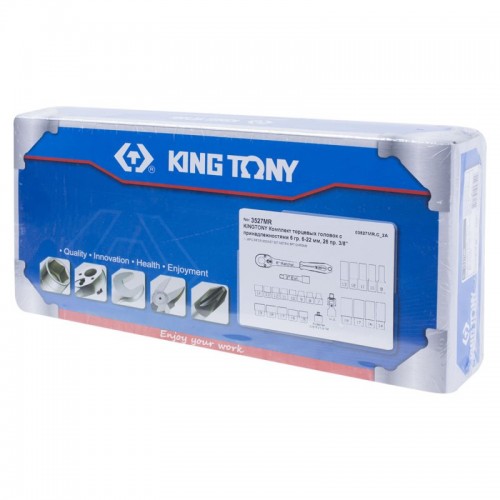 Набор головки 3/8" 6-гр 26 ед. KING TONY 3527MR