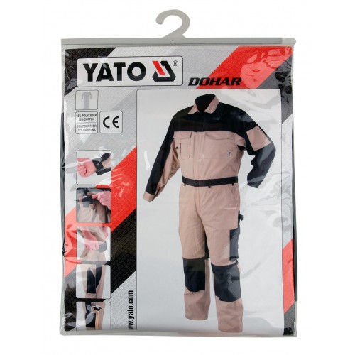 Комбинезон рабочий DOHAR бежевый размер L YATO YT-80432