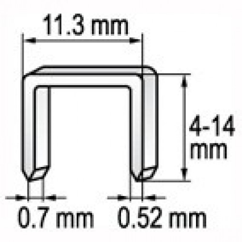 Скобы 8мм, 0,7 х 11,2 1000шт.