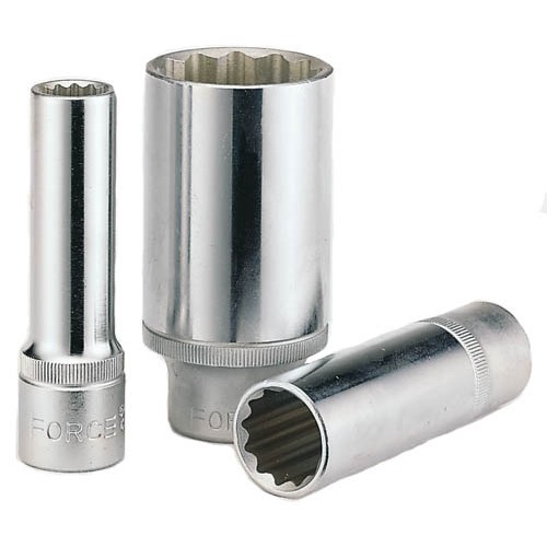 Головка торцева глибока 1/2" 12гр. 28 мм, L=77 мм FORCE 5497728 F