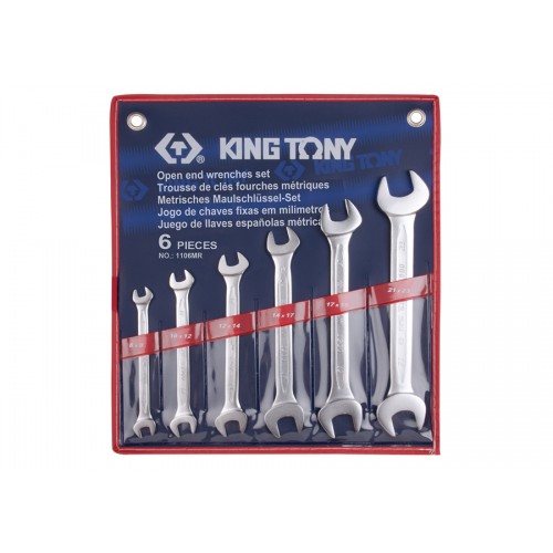 Набор ключей рожковых 6 шт (8-19) KING TONY 1106MR
