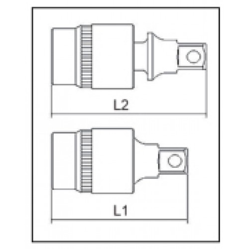 Кардан 3/8" телескопический L=55-60 мм FORCE 80531E F