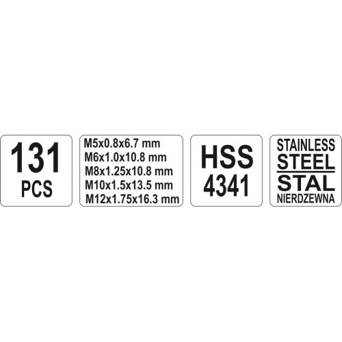 Набор для восстановления резьбы m5, m6, m8, m10, m12.