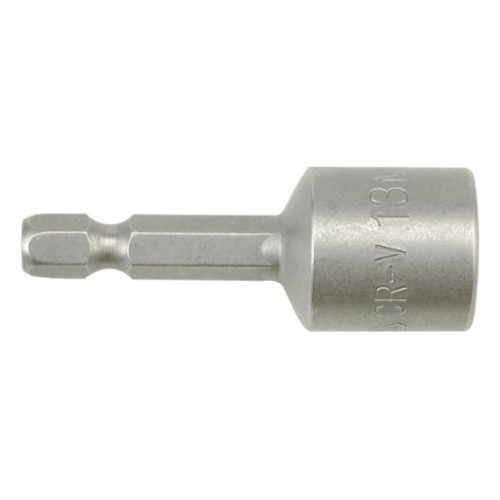 Магнитная шестигранная торцевая насадка 1/4" 13 мм L=48 мм
