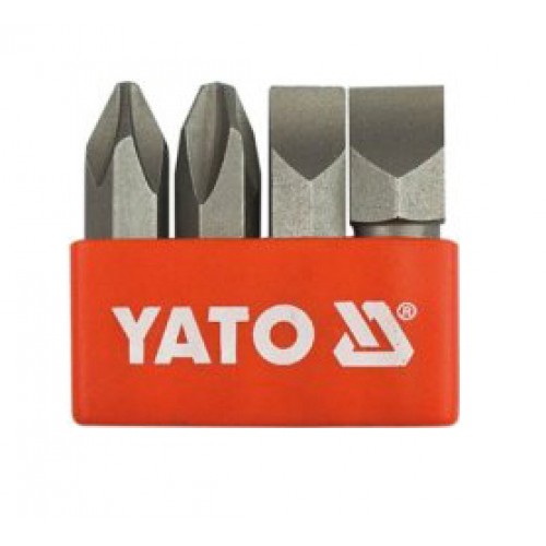 Набор бит PH+SL для ударной отвертки  5/16" 4ед. YATO YT-2812