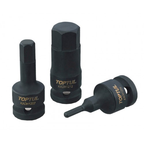 Головки ударные 1/2" с наружным профилем HEX TOPTUL KADH1604 Series