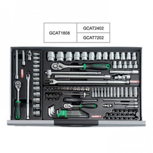 Тележка с инструментом (Pro-Plus) 7 секций 305ед. красная TOPTUL GCAJ305R