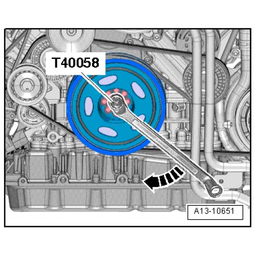 Адаптер для проворачивания коленвала VW, AUDI 4035 JTC