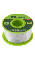 Припой с канифолью, D 1 мм, 100 г, POS61, на пластмассовой катушке. (ST)