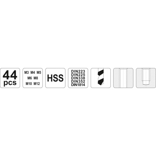 Набор метчиков и плашек 44шт.