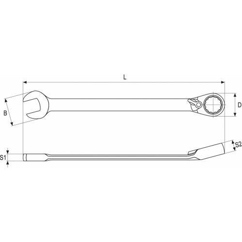 Ключи рожковые ударные, YATO YT-1615 Series