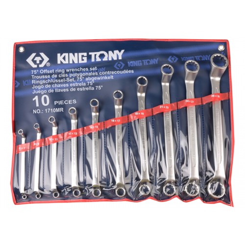 Набор ключей накидные 10шт. (6-32 мм) KING TONY 1710MR