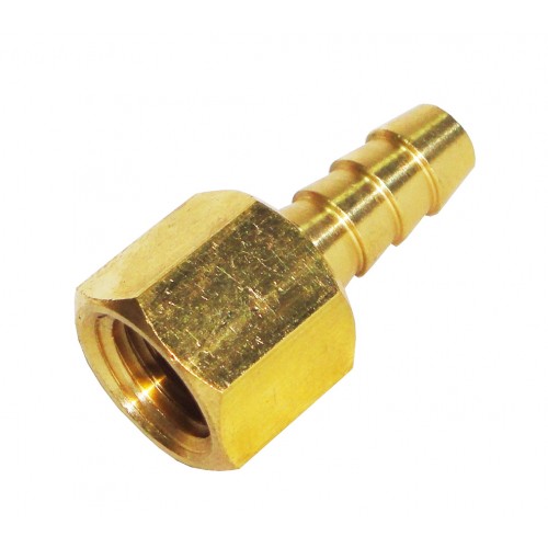 Фітинг латунний ялинка (внутрішнє різьблення 1/4") 5/16" (h8) х 1/4" (f)