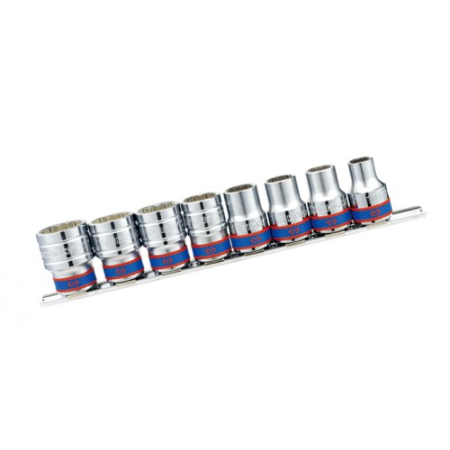 Набор головок 1/2" 8 ед. 12-ти гранн. 10-22мм на планке (блистер) KING TONY 4010MR