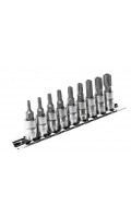 Набор головок с насадкой TORX 5-граней 1/4" 9ед.