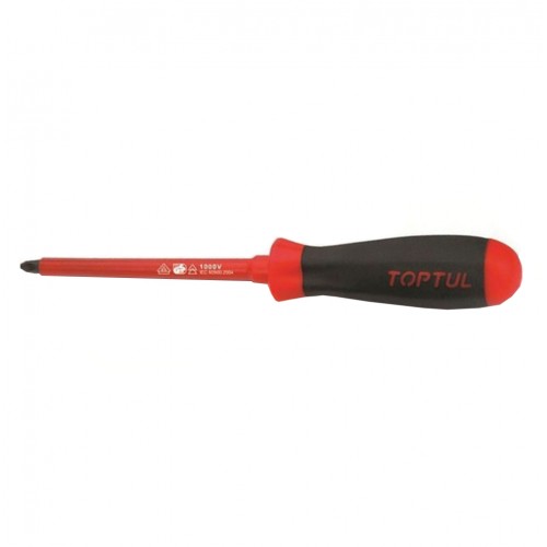 Отвертка крестовая PH1 x 100mm изолированная (1000V) TOPTUL FBEB0110