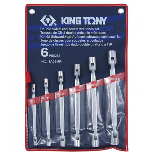 Набор ключей торцевых с карданом 6ед (6-19мм) KING TONY 1A06MR