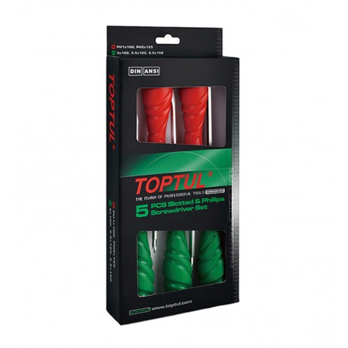 Набор отверток 5 ед. ударные SUPER GRIP TOPTUL GAAE0509