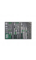Набор инструмента 1/4", 3/8", 1/2"  126ед (в ложементе) TOPTUL GEDC611