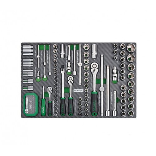 Набор инструмента 1/4", 3/8", 1/2" 126ед (в ложементе) TOPTUL GEDC611