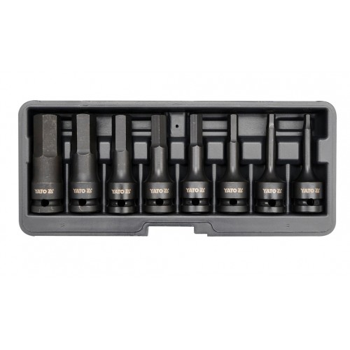 Набор ударных бит шестигранников 1/2" 8шт