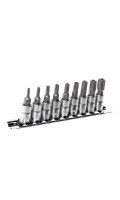 Набор головок с насадкой TORX Т10-Т60 с отвестием 1/4" и 3/8" 11ед.