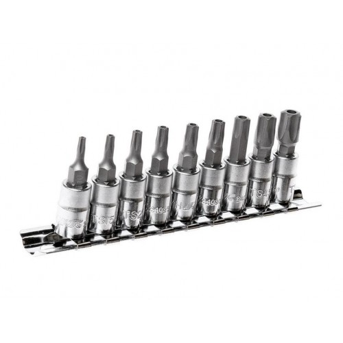 Набор головок с насадкой TORX Т10-Т60 с отвестием 1/4" и 3/8" 11ед.