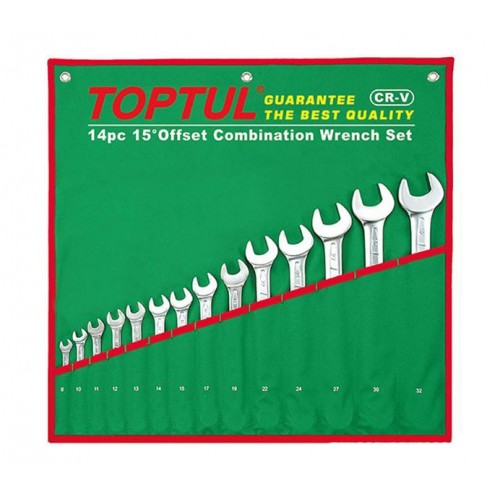 Набор ключей комбинированных дюймовых 16 шт. (1/4" - 1-1/4") TOPTUL GBAA1604