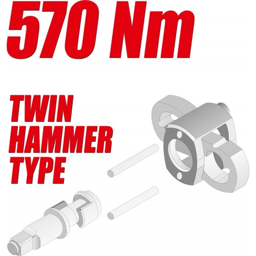 Гайковерт пневматичний 1/2" 570 Nm YATO YT-09505