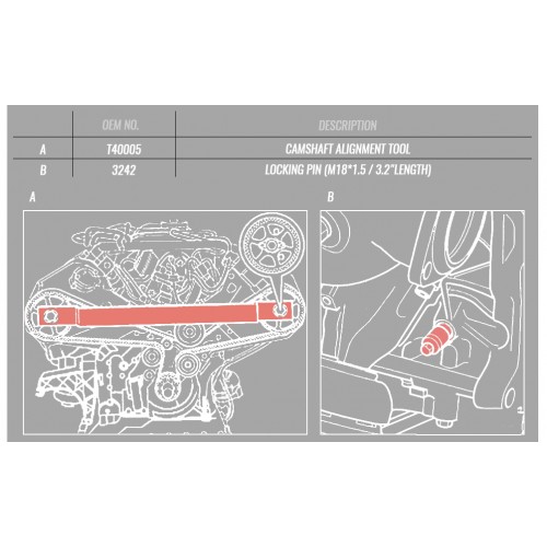 Аренда фиксатора распредвала VW, AUDI V8 T40005 4654 JTC