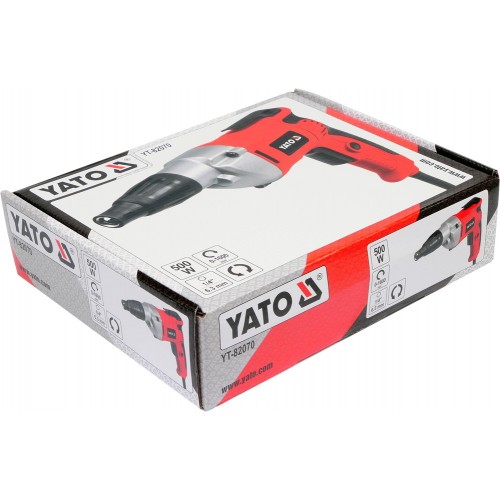 Дрель-шуруповерт для гипсокартона 500 Вт YATO YT-82070