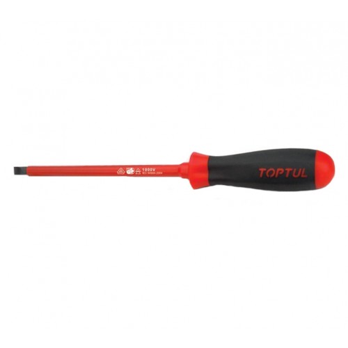 Отвертка шлицевая 5.5 x 125mm изолированная (1000V) TOPTUL FAEB5E13