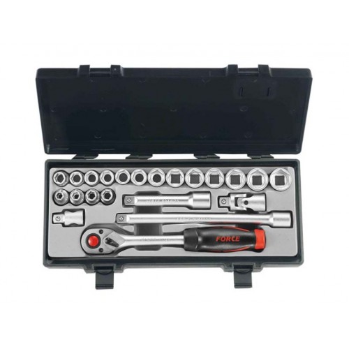 Набор инструмента 1/2",6-гранный 22 пр. (8-24 мм) FORCE 4226 F