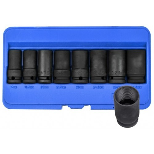 Комплект головок 1/2" для слизаных гаек 8 шт. 17-26мм., QS50477 QUATROS