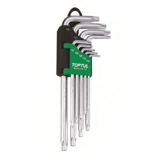 Набор Г-обр. ключей TORX T10-T50 9ед. длинных с отверстием TOPTUL GAAL0919