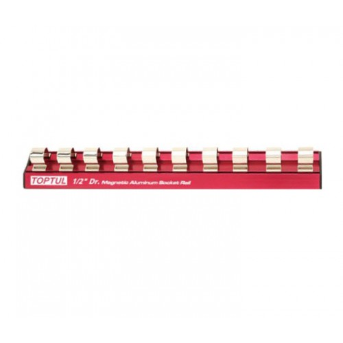 Держатель для головок (планка магнитная) 1/2" L=240 мм 10 зажимов TOPTUL PBKB2R2410
