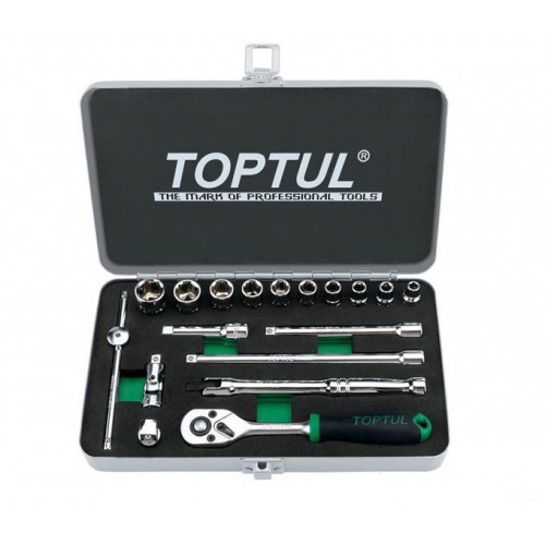 Набор инструмента 1/4" 18ед. дюймового 3/16"-9/16" TOPTUL GCAD1811