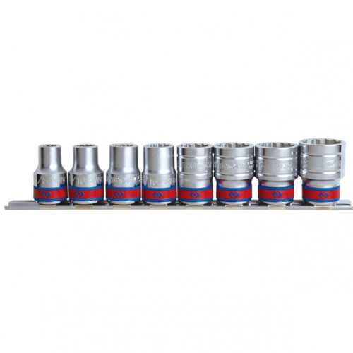 Набор головок 1/2" 8ед на планке 3/8"-7/8" 12-ти гранн. Дюйм (блистер)