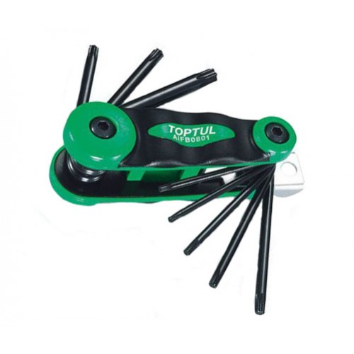 Набір складних ключів TORX: T9-T40 (матеріал CRV-6150) TOPTUL AIFB0801