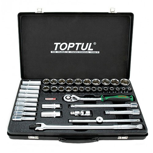Набор инструмента комбинированный 1/2" (короткие+длинные головки) TOPTUL GCAD4102