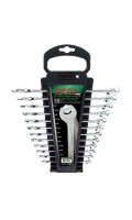 Набор ключей комбинированных на холдере 12 шт.  дюймовый  1/4"-7/8" TOPTUL GBAC1201
