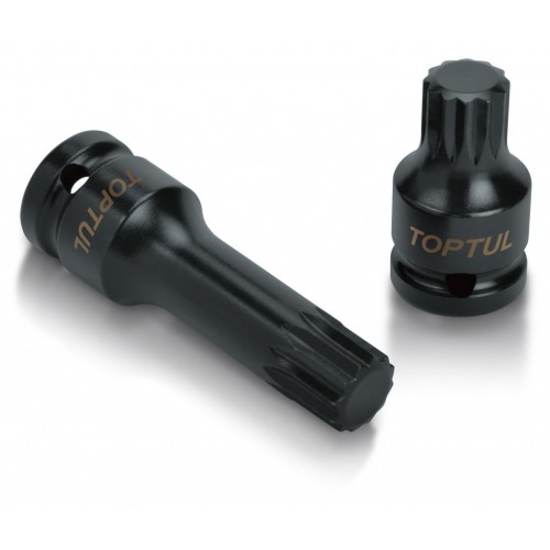 Головки ударные 1/2" с наружным профилем SPLINE, длина 44мм TOPTUL KADB1614S Series
