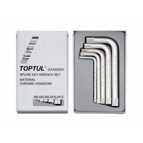 Набор ключей Spline Г-образных М5-М12 TOPTUL GAAD0501