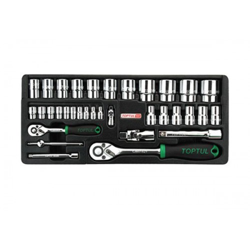 Набор инструмента 1/4"&1/2" 34ед. (в ложементе) TOPTUL GCAT3401