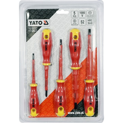Набор отвёрток изолированных VDE YATO PH+SL 5 предметов YT-2827