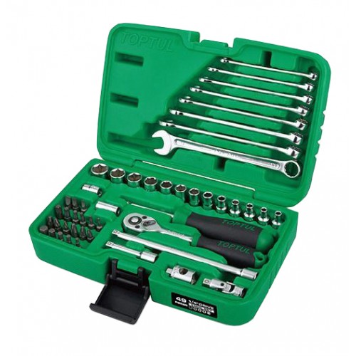 Набор инструмента 1/4" + ключи 49ед. TOPTUL GCAI4901