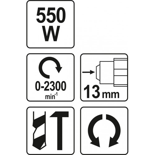 Дрель ударная 550 Вт YATO YT-82030